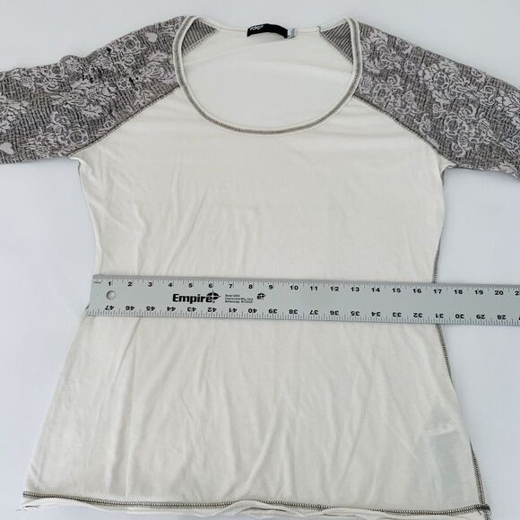 Fox Head Shirt Women XL XLarge White Gray Lace Long Sleeve Racing Travel Casual - Picture 13 of 16